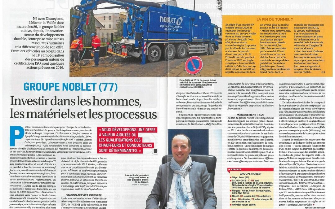 Le Groupe Noblet dans l’officiel des transporteurs