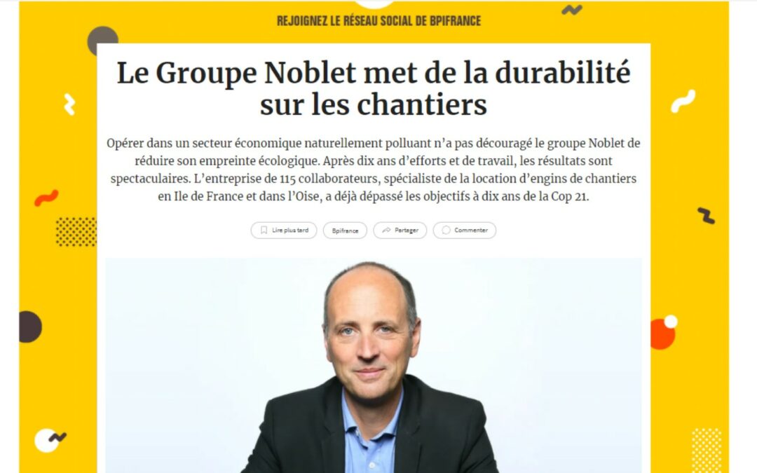 NOBLET dans les Echos à propos de la transition énergétique